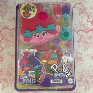 Mattel Polly Pocket Trolls  Doll Set with Accessories